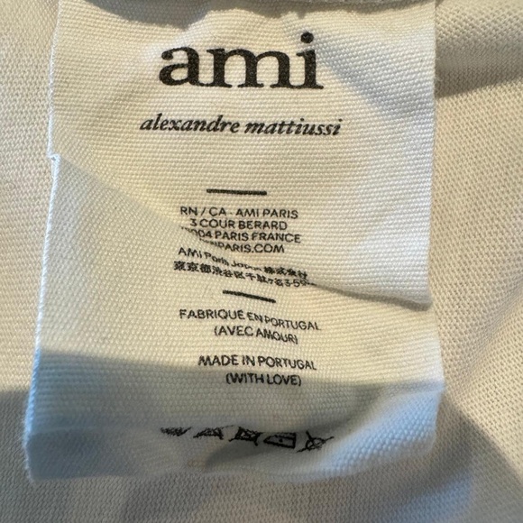 AMI oversized T-shirt in white size Large L - Picture 3 of 4